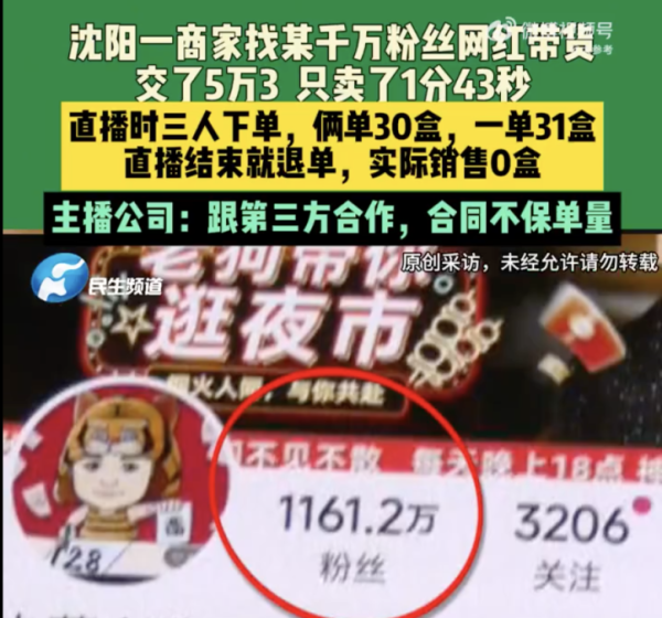 股票配资资讯第一门户网站 锐评｜千万网红带货只卖出1单，还有多少数据仅是“氛围感”？